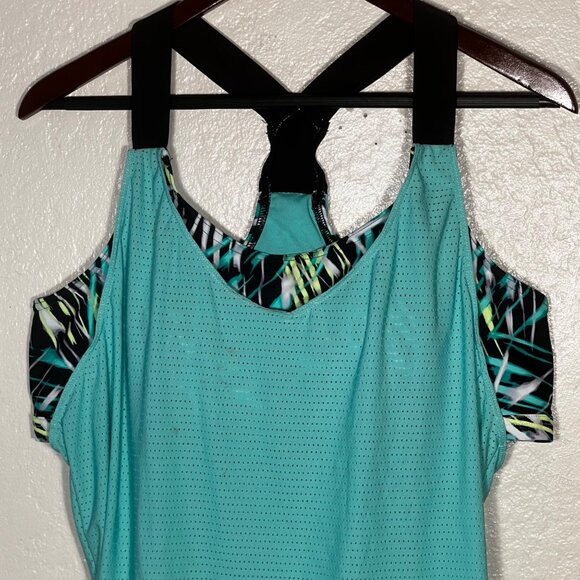 ZeroXposur Women's UPF 50+ Swim Tankini  Wide Strap and Built-In Shelf Bra  NWOT - Picture 4 of 15